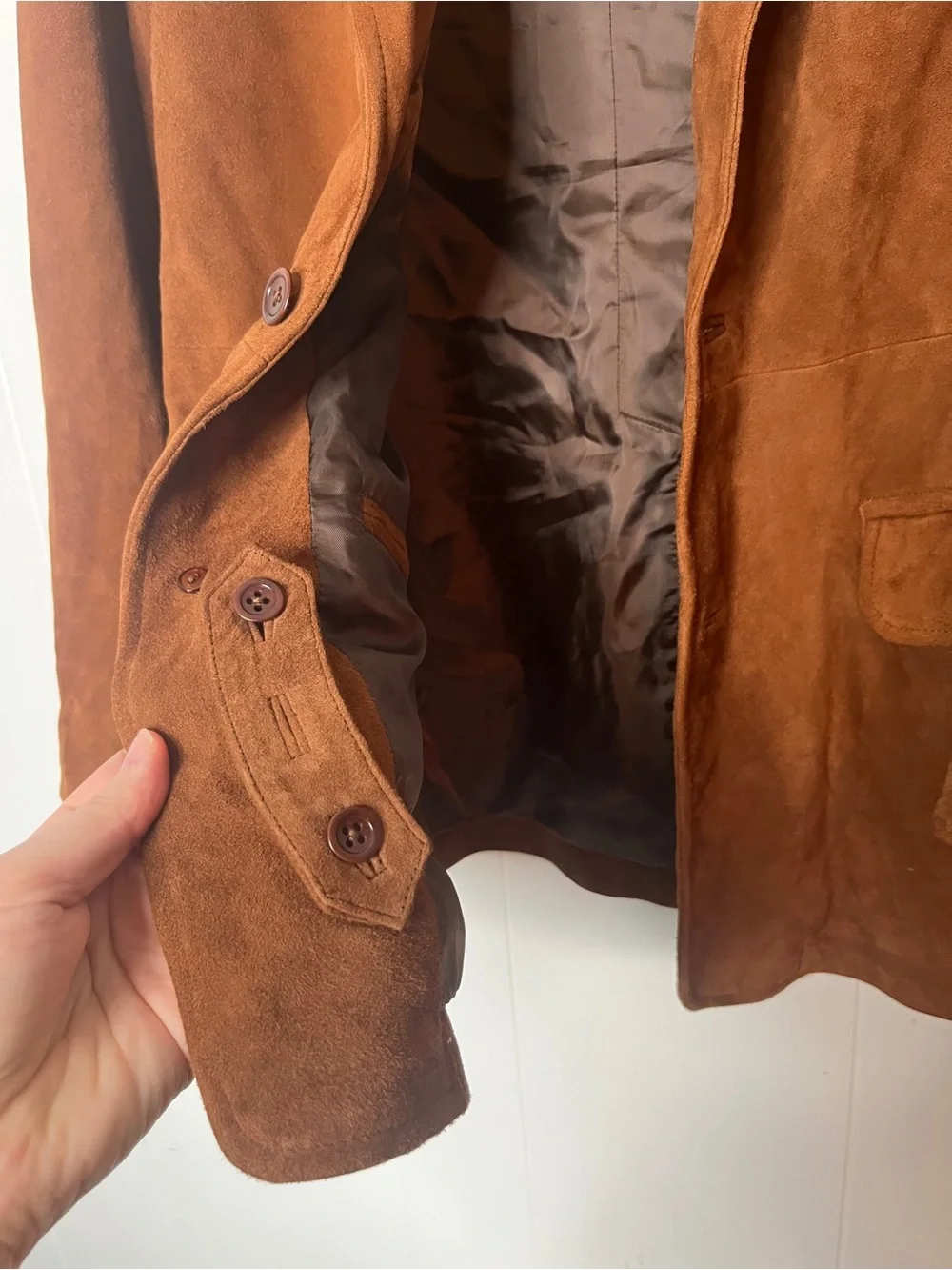 Orvis Classic Men's Brown Suede Blazer Jacket 2 Button Front Size 38